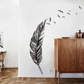 Axyaa Carved Feather Wall Stickers - Home Decor Self Adhesive Living Room Decals