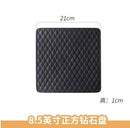 Axyaa Matte Geometric Diamond Square Bread Plate - Ideal for Dim Sum and Breakfast