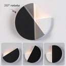 Axyaa LED Wall Lamp 360 Degree Rotation Adjustable Bedside Lights White Black