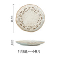 Axyaa Coarse Tao Pan Pasta Plate Set, Colorful Ceramic Tableware