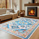 Axyaa Floral Print Area Rug for Bright, Luxurious Living Room & Bedroom Décor