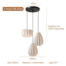 Axyaa Japanese Wabi-Sabi Pleated Fabric Pendant Lights for Home Decoration
