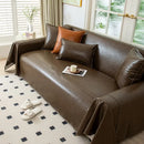 Axyaa Oil Wax Leather Sofa Cover - Universal, Non-Sticky, Four Seasons