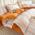 Axyaa Solid Purple Bedding Set: Soft Polyester Cover Set for Twin Queen Full Size