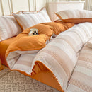 Axyaa Solid Purple Bedding Set: Soft Polyester Cover Set for Twin Queen Full Size