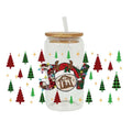 Axyaa Christmas Water Bottle with Lid & Straw | Festive Holiday Decor & Reusable Cup