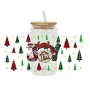 Axyaa Christmas Water Bottle with Lid & Straw | Festive Holiday Decor & Reusable Cup