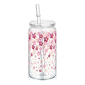 Axyaa Cherry Bow Plastic Cup with Straw Lid: Reusable, 16oz Cute Holiday Drinkware