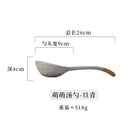 Axyaa Coarse Pottery Spoons: Long-handled Creative Ceramic Tableware Soup Spoons