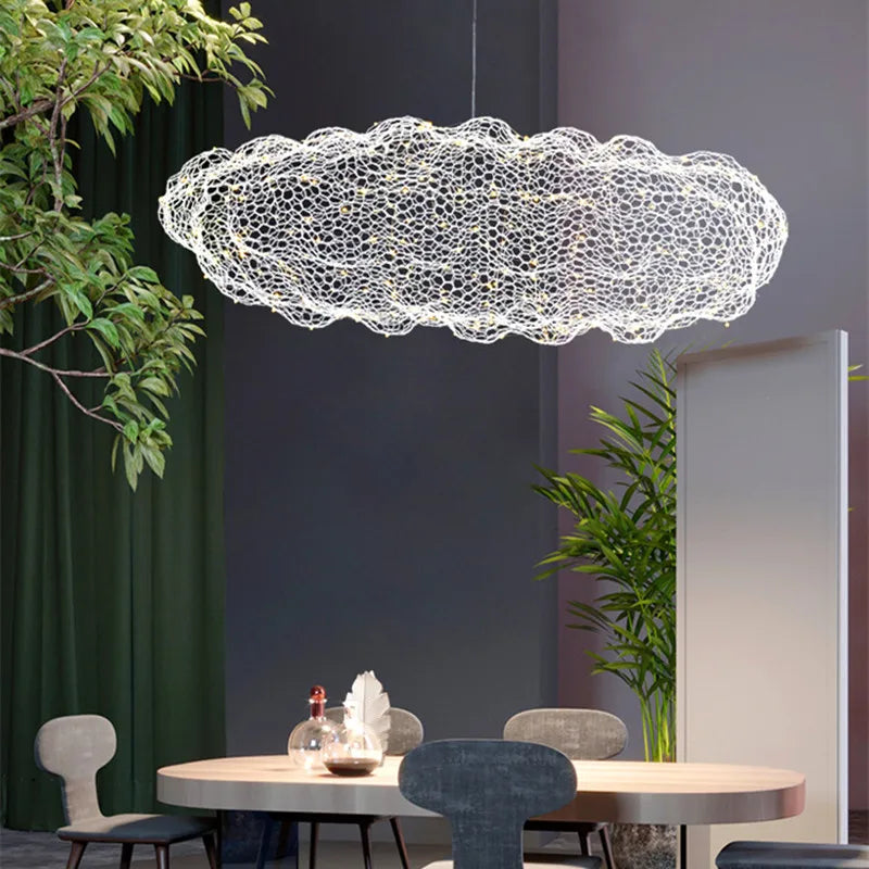 Axya Hollow Cloud Pendant Light - Danish Design for Bedroom and Staircase