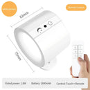 Axyaa Double Head LED Wall Lamp, Touch Control, Remote, 360° Rotation, USB Rechargeable