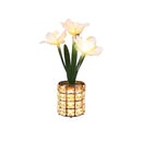 Axyaa Dimmable Daffodil Flower Crystal Lamp - Romantic Living Room Decor