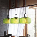 Axyaa Glass LED Pendant Chandelier for Modern Minimalist Home Decor Lighting