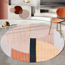 Light Luxury Round Rug by Axyaa: Stylish Teen Room Decor, Living Room Accent, Bedroom Mat