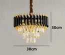 Axyaa Gold Body Black Metal Crystal Chandelier for Elegant Home Lighting