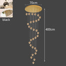Axyaa Stair Chandelier: Modern LED Indoor Ceiling Pendant Light for Living Room