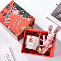 Christmas Ceramic Mug Santa Claus Pattern by Axyaa: Festive Coffee Tea Cup Set