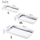 Silver Ceramic Tray, Rectangular Jewelry Storage for Axya - Elegant Home Decor