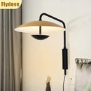 Axyaa Nordic Iron Wire Bedhead Wall Light for Modern Living Spaces