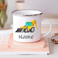 Axyaa Personalized Car Name Mug for Kids - Children's Hot Chocolate Cup With Handle