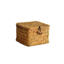 Axyaa Rattan Wicker Shelf Basket: Handwoven Rectangular Organizer for Home Storage