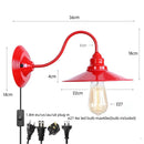 Axyaa Red LED Wall Lights: Industrial Vintage Bedroom Lamp for Hallway, Reading, and Bathroom