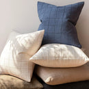 Axyaa Checked Cushion Cover White Grey Blue Green Ivory Autumn Decor Home Sofa