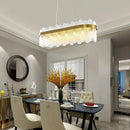 Axyaa Glass Chandelier: Nordic Postmodern LED Light for Living Spaces