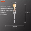 Axyaa Luxury Crystal Wall Lamp for European Villa Bedroom and Living Room
