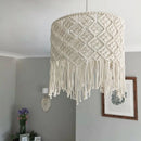 Axyaa Nordic Boho Chic Macrame Chandelier Handwoven Cotton Rope Lamp Shade