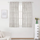 Axyaa European Style Floral Jacquard Tulle Curtains for Living Room and Bedroom