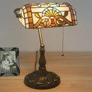 Axyaa Stained Glass Desk Lamp Tiffany Style Scandinavian Home Decor LED Table Light