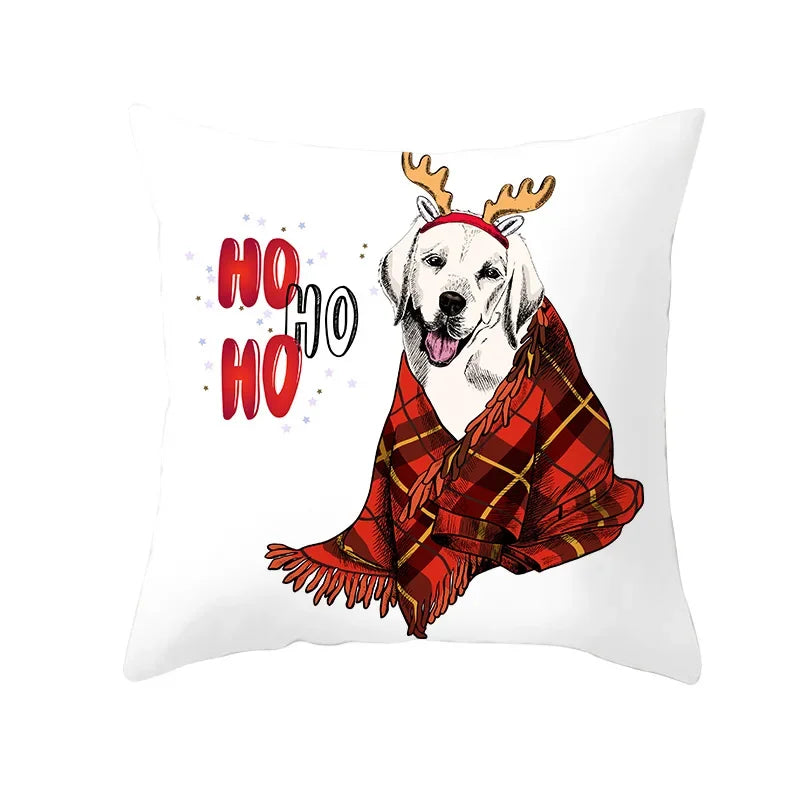 Axyaa Christmas Hat Pet Printed Cushion Cover 45x45cm