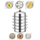 Axyaa Stainless Steel Steamer Tray with Cover - Double Ear Dumpling Rack