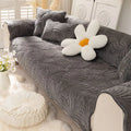 Axyaa Milk Velvet Sofa Cover Plush Winter Seat Protector Slipcover