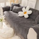 Axyaa Milk Velvet Sofa Cover Plush Winter Seat Protector Slipcover