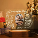 Axyaa Light Up Picture Frames - Personalized Memorial Plaque Lamp