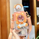Axyaa Dinosaur Kids Straw Water Bottle