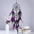 Axyaa Five-ring Tree of Life Dream Catcher with Natural Feathers