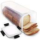 Axyaa Clear Bread Box: Rectangular Container with Lid for Freshness