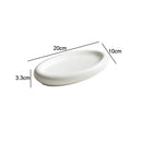 Axyaa Oval Ceramic Sushi Plate Serving Platter - Solid Color Tableware for Home Kitchen