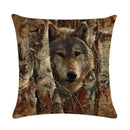Axyaa Printed Linen Pillowcase for Home Sofa Car Decor 45*45cm