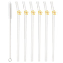Axyaa Glass Straws: Reusable Transparent Drinking Straws for Tea, Coffee, and Cocktails