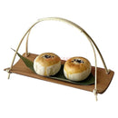 Axyaa Bamboo Dim Sum Plate Set Vintage Tea Tray & Snack Basket - Zen Pastry Table