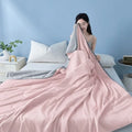 Axyaa Cool Silk Summer Quilt - Single/Double Size, Thin & Airy for Hot Nights