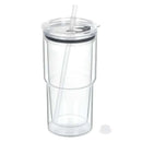 Axyaa Double-Layer Snowball Tumbler with Lid, Straw, and Pre-Drilled Hole