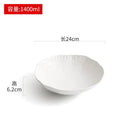 Axyaa White Ceramic Molecular Cuisine Salad Plate for Restaurant Tableware
