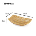 Axyaa Retro Chic Rattan Fruit Plate: Creative Woven Multipurpose House Candy Tray