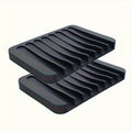 Axyaa Silicone Self Draining Soap Dish | Bathroom Soap Holder and Shower Storage Rack