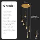 Axyaa Crystal Chandelier for Modern Duplex Living Room Attic Lighting